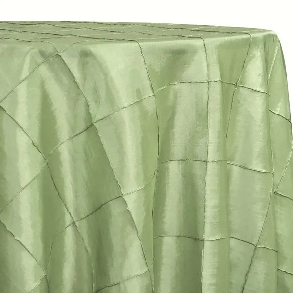4" Pintuck Taffeta Table Linen in Sage 103