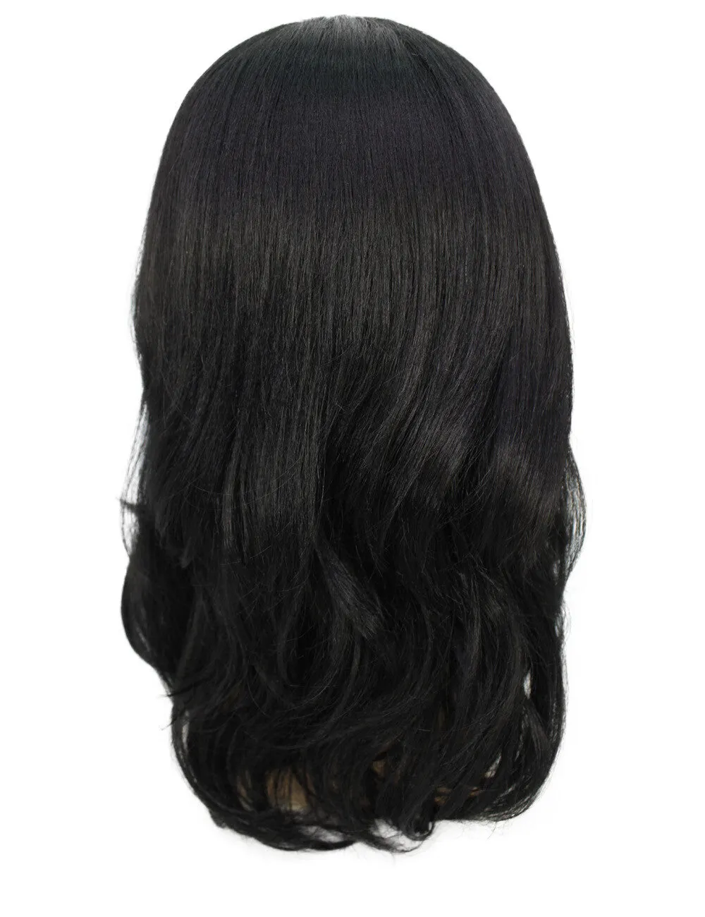 Adult Men's Medium Black Wig| Perfect for Halloween| Flame-retardant Synthetic Fiber