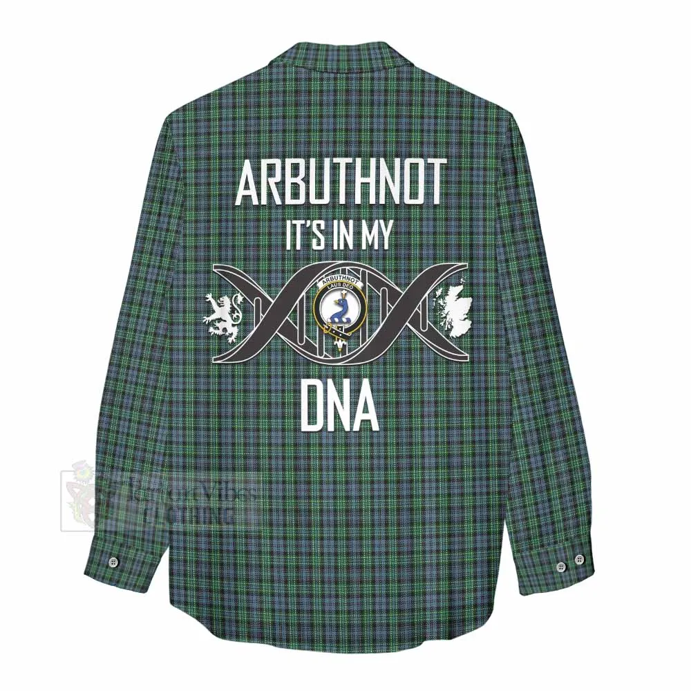 Arbuthnot Tartan Women's Casual Shirt with Family Crest DNA In Me Style