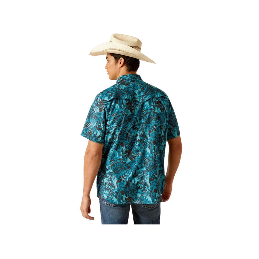 Ariat Men's Venttek Ss Print Black Blue Shirt