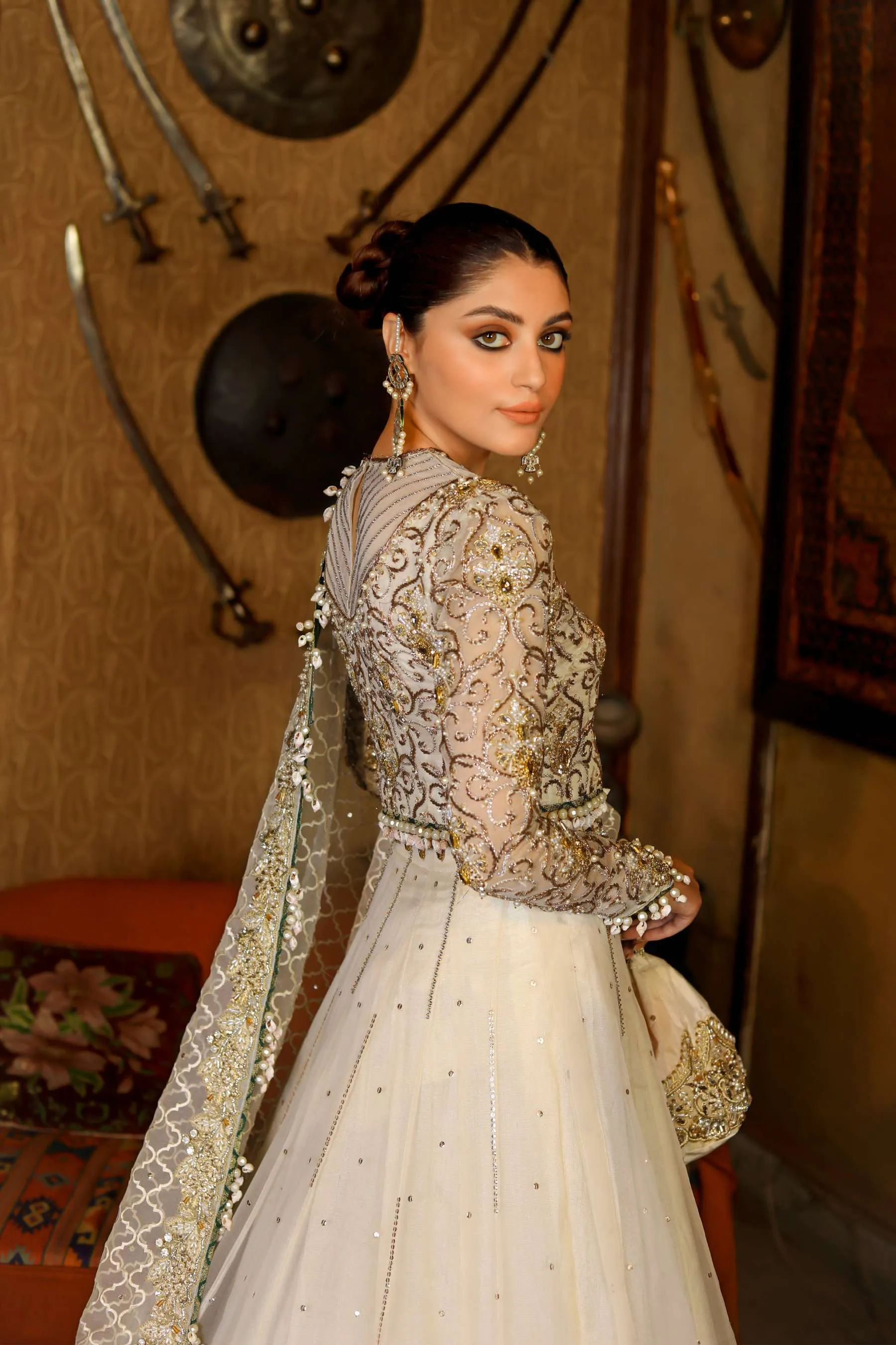 Arif Ashraf - Kesar - Lehnga - Ivory - 3 Piece