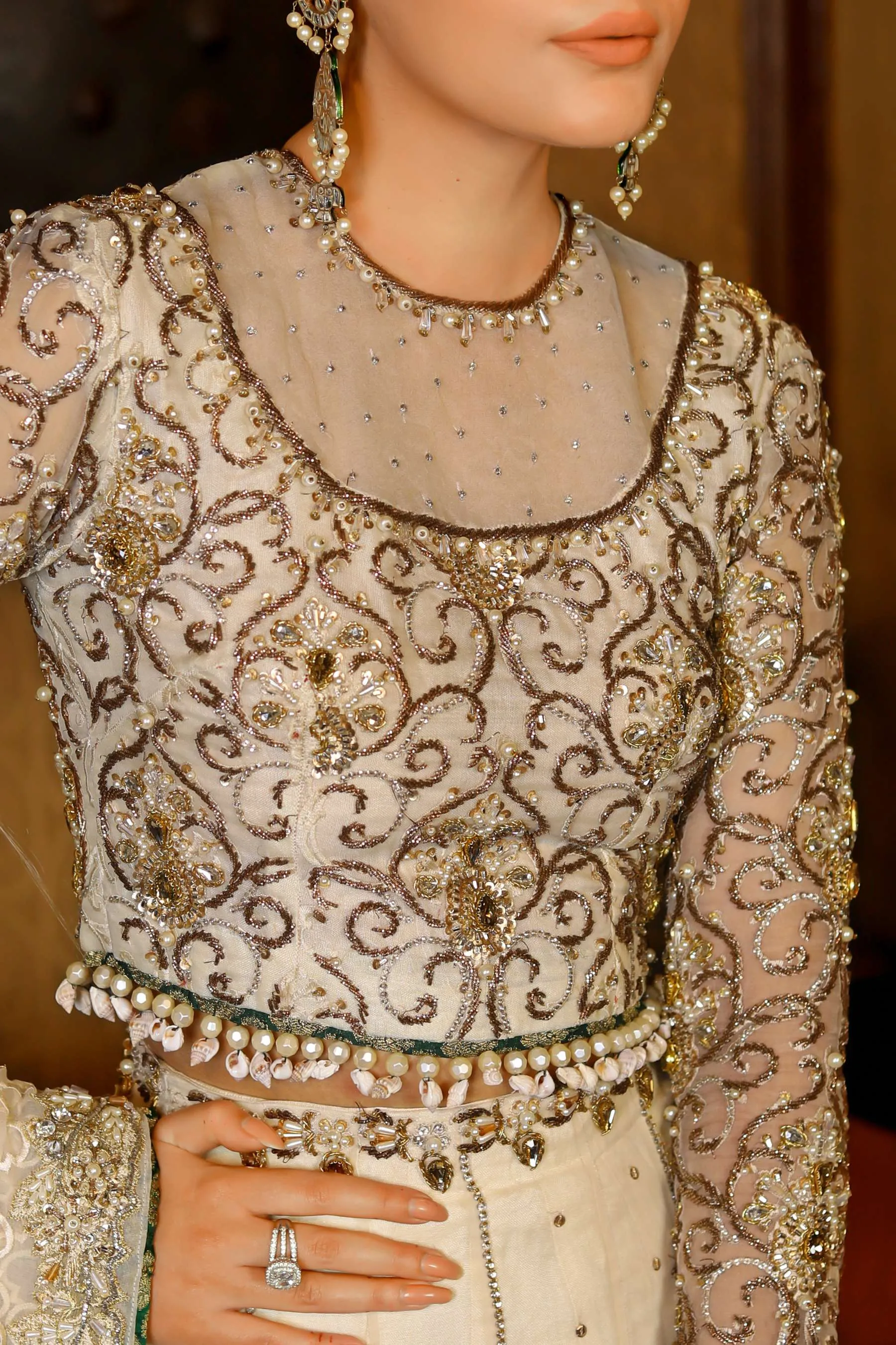Arif Ashraf - Kesar - Lehnga - Ivory - 3 Piece