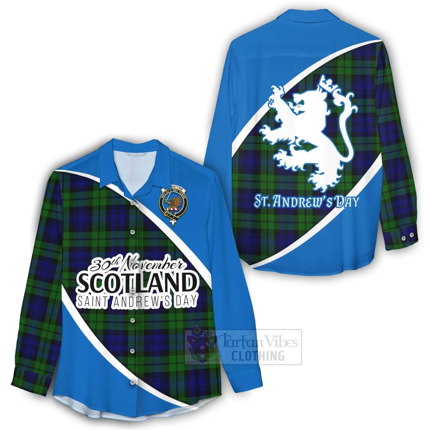 Bannatyne Family Crest Tartan Women's Casual Shirt Celebrate Saint Andrew's Day in Style