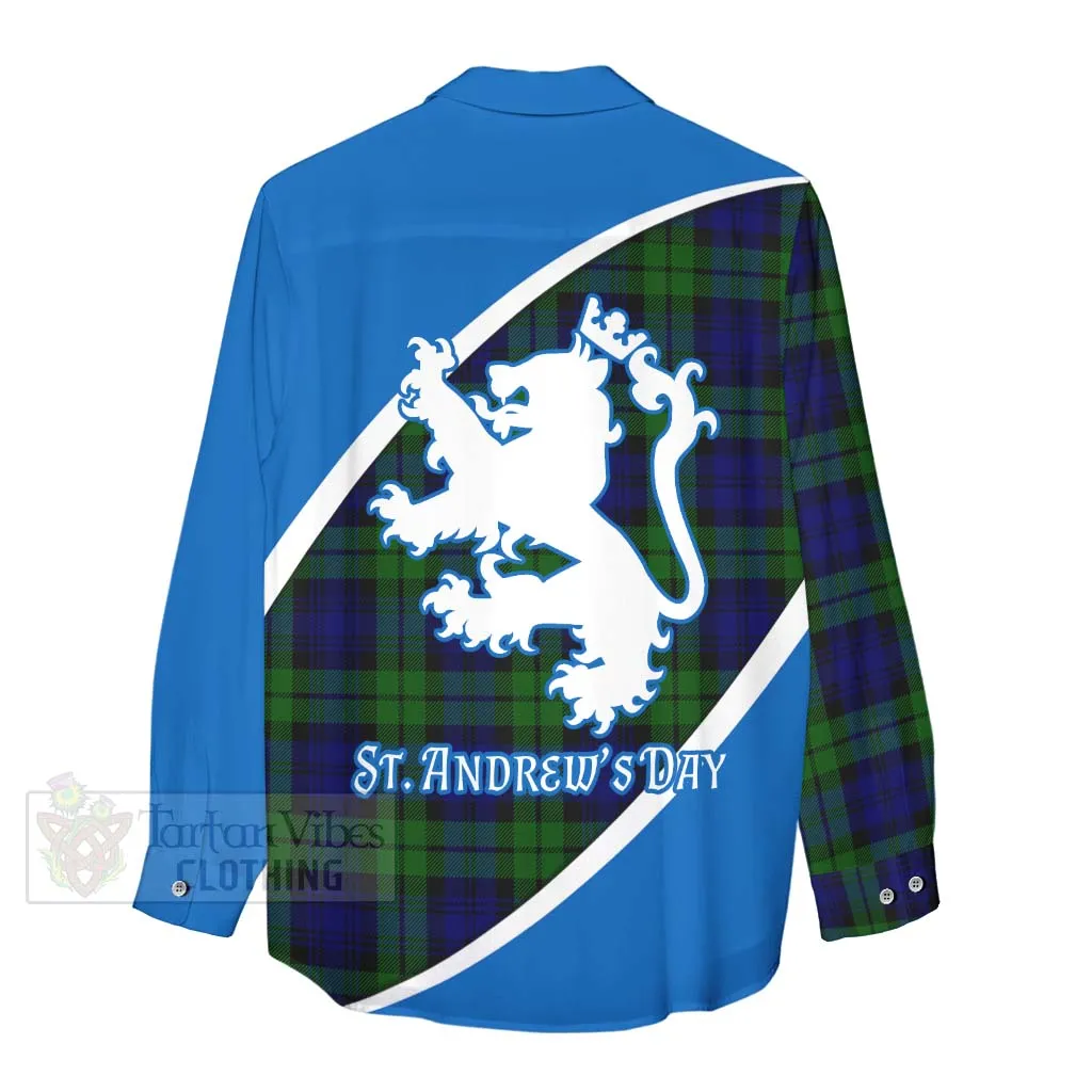 Bannatyne Family Crest Tartan Women's Casual Shirt Celebrate Saint Andrew's Day in Style
