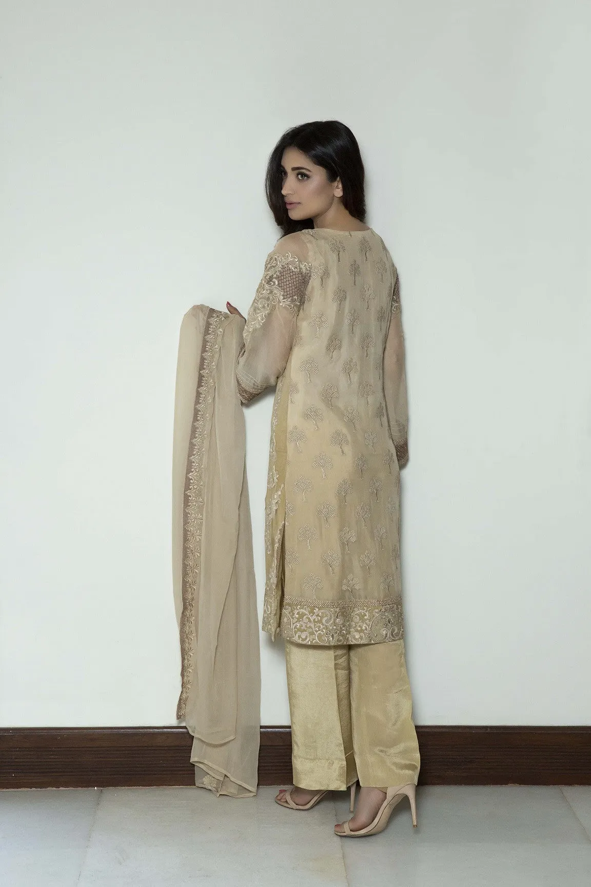 Baroque Luxury Chiffon Embroidered Collection Vol 3 – Ochre Lust