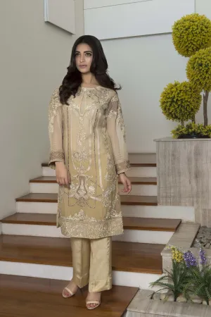 Baroque Luxury Chiffon Embroidered Collection Vol 3 – Ochre Lust