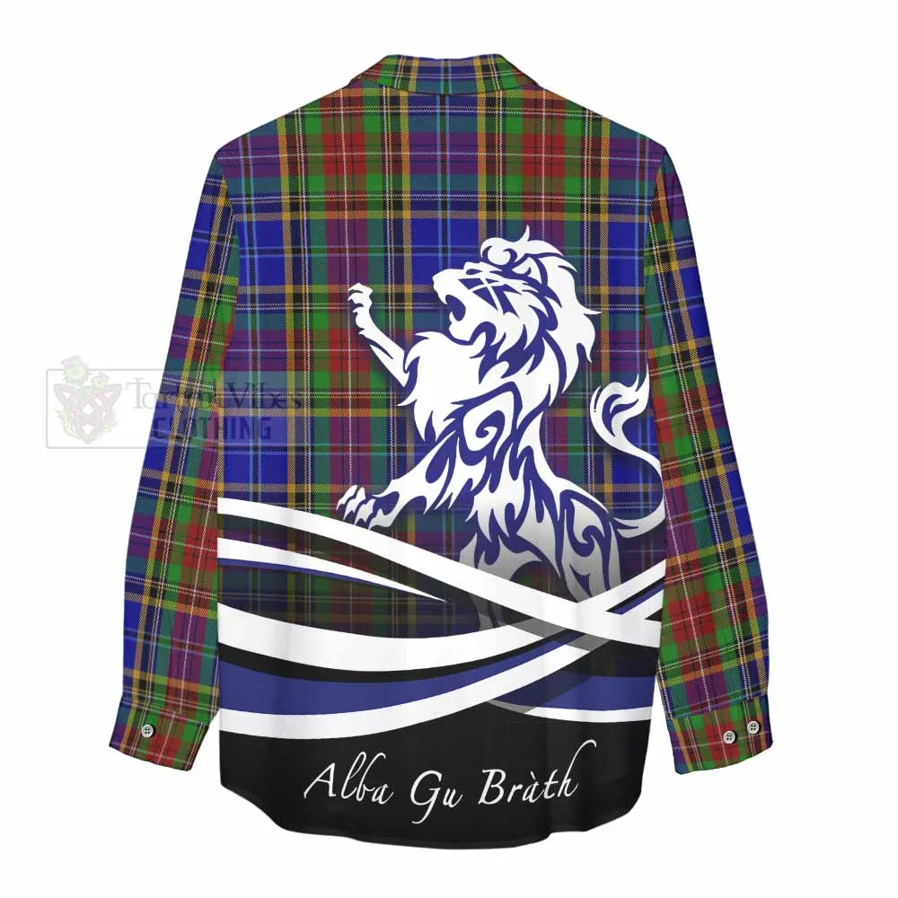 Beattie (Beatty) Tartan Women's Casual Shirt with Alba Gu Brath Regal Lion Emblem