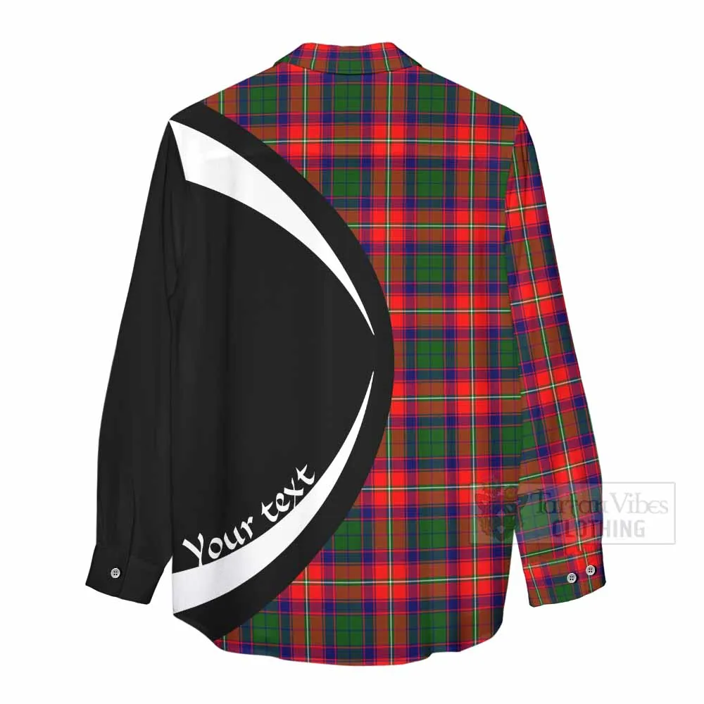 Belshes (Belsches) Tartan Women's Casual Shirt with Family Crest Circle Style