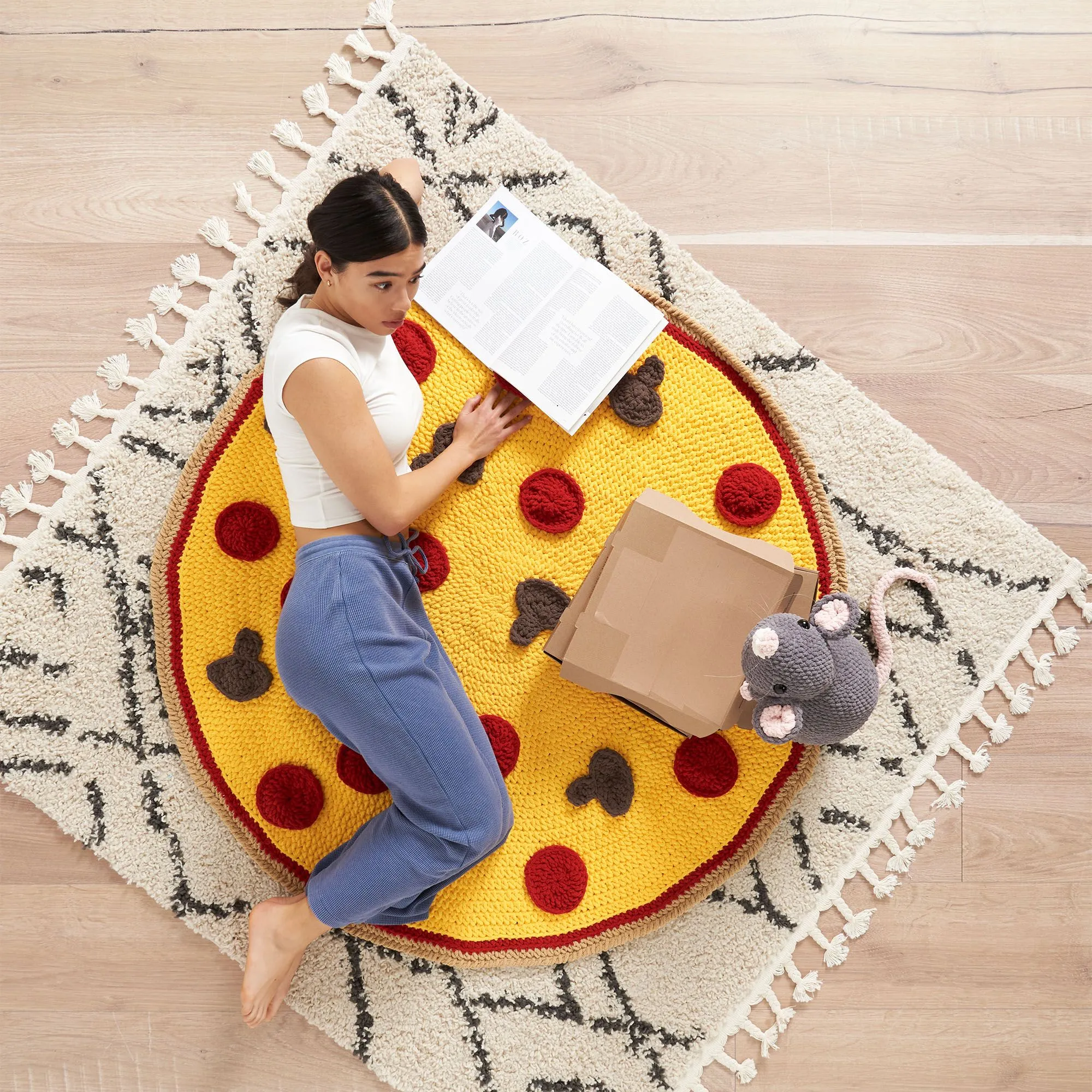 Bernat Crochet Pizza Blanket