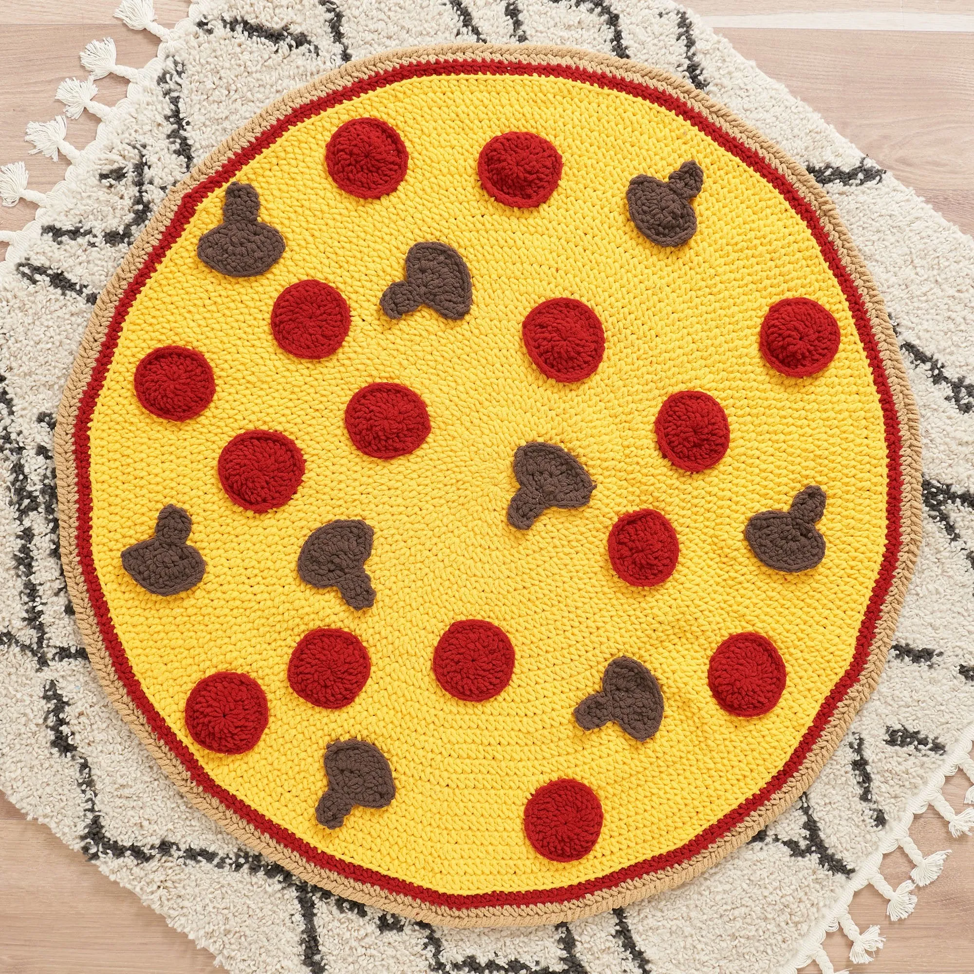 Bernat Crochet Pizza Blanket