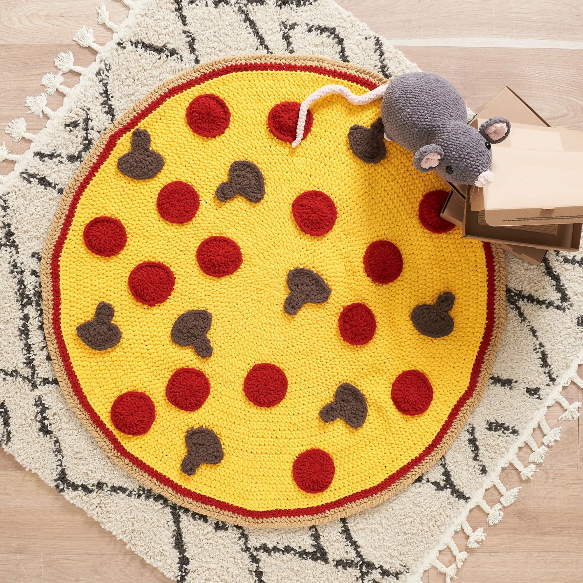Bernat Crochet Pizza Blanket