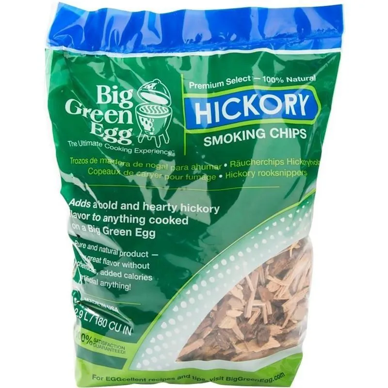 Big Green Egg Hickory Wood Smoking Chips - 2.9L