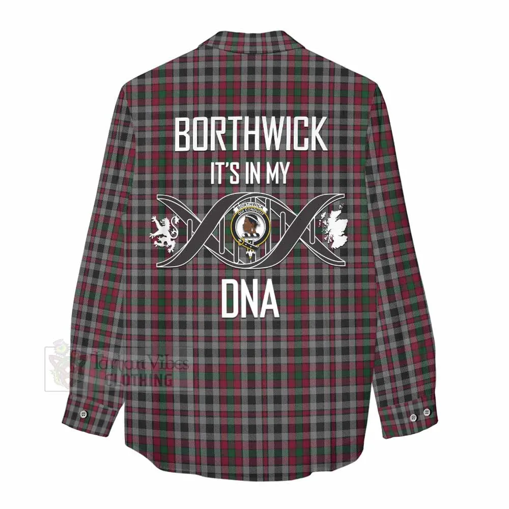 Borthwick Tartan Women's Casual Shirt with Family Crest DNA In Me Style