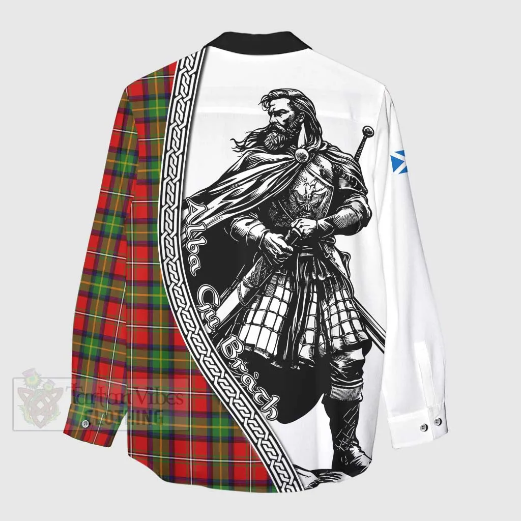 Boyd Tartan Clan Crest Women's Casual Shirt with Highlander Warrior Celtic Style