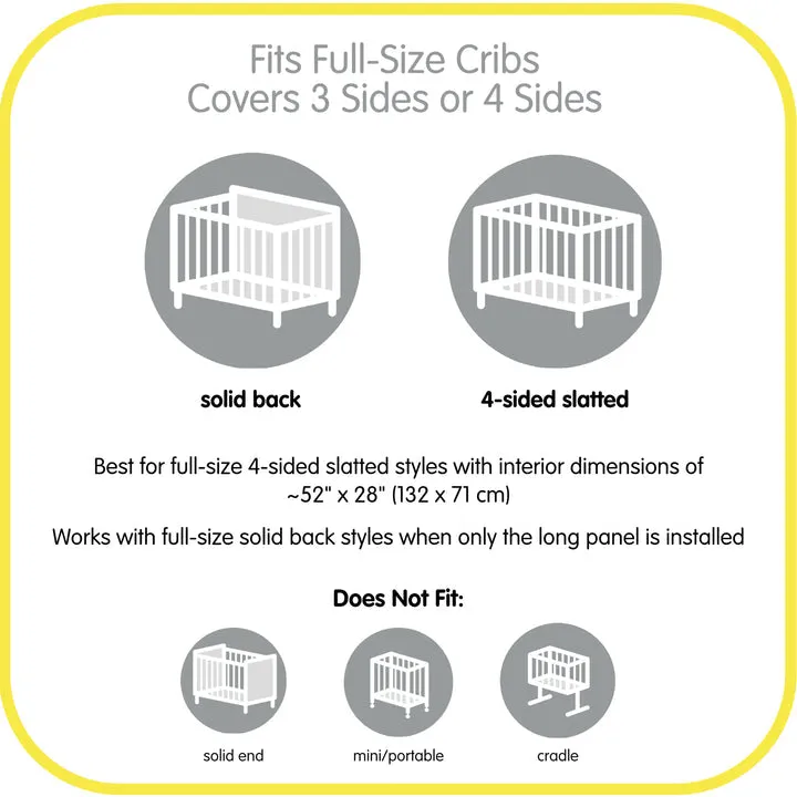 BreathableBaby Classic Mesh Liner for Full-Size Cribs (Covers 3 or 4 Sides)