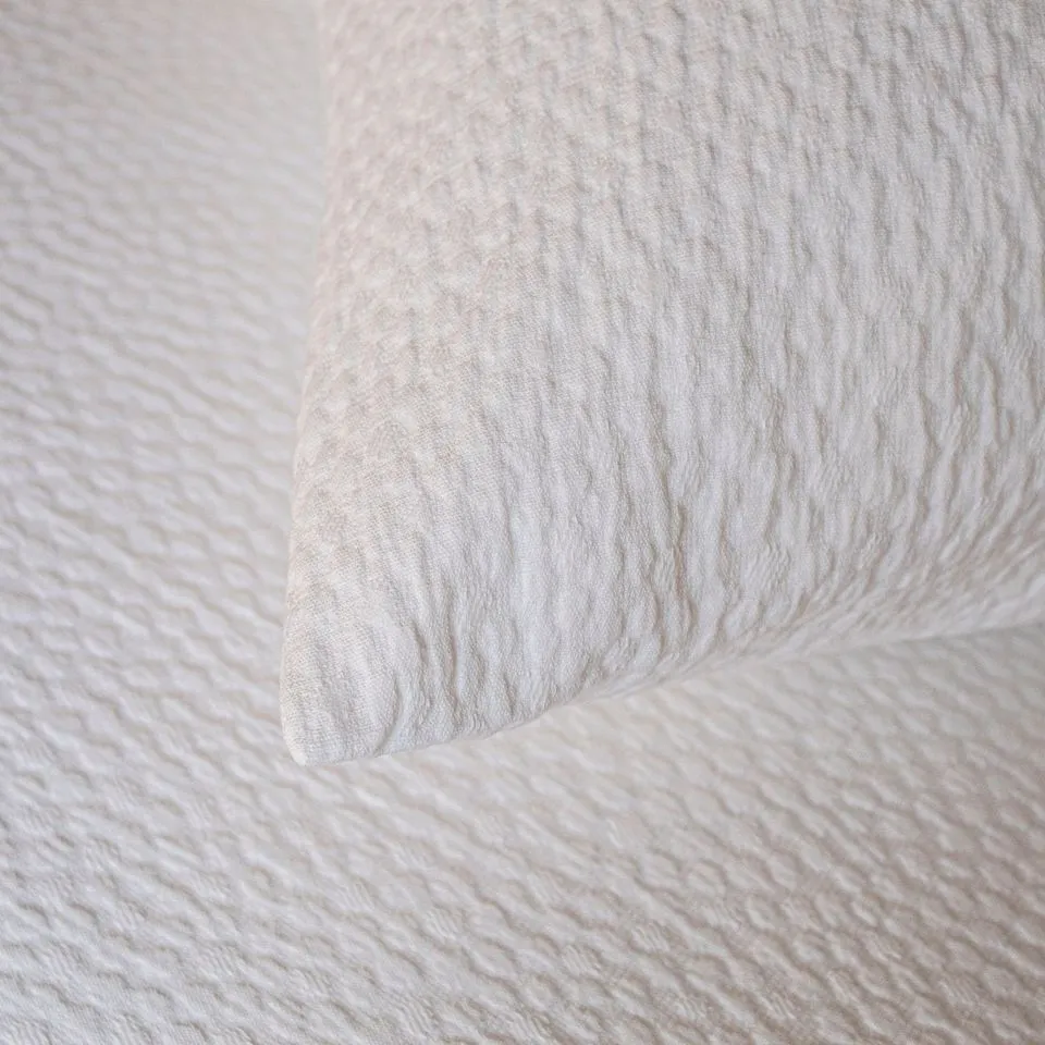 Bubble White Matelassé Coverlet Set by Ann Gish