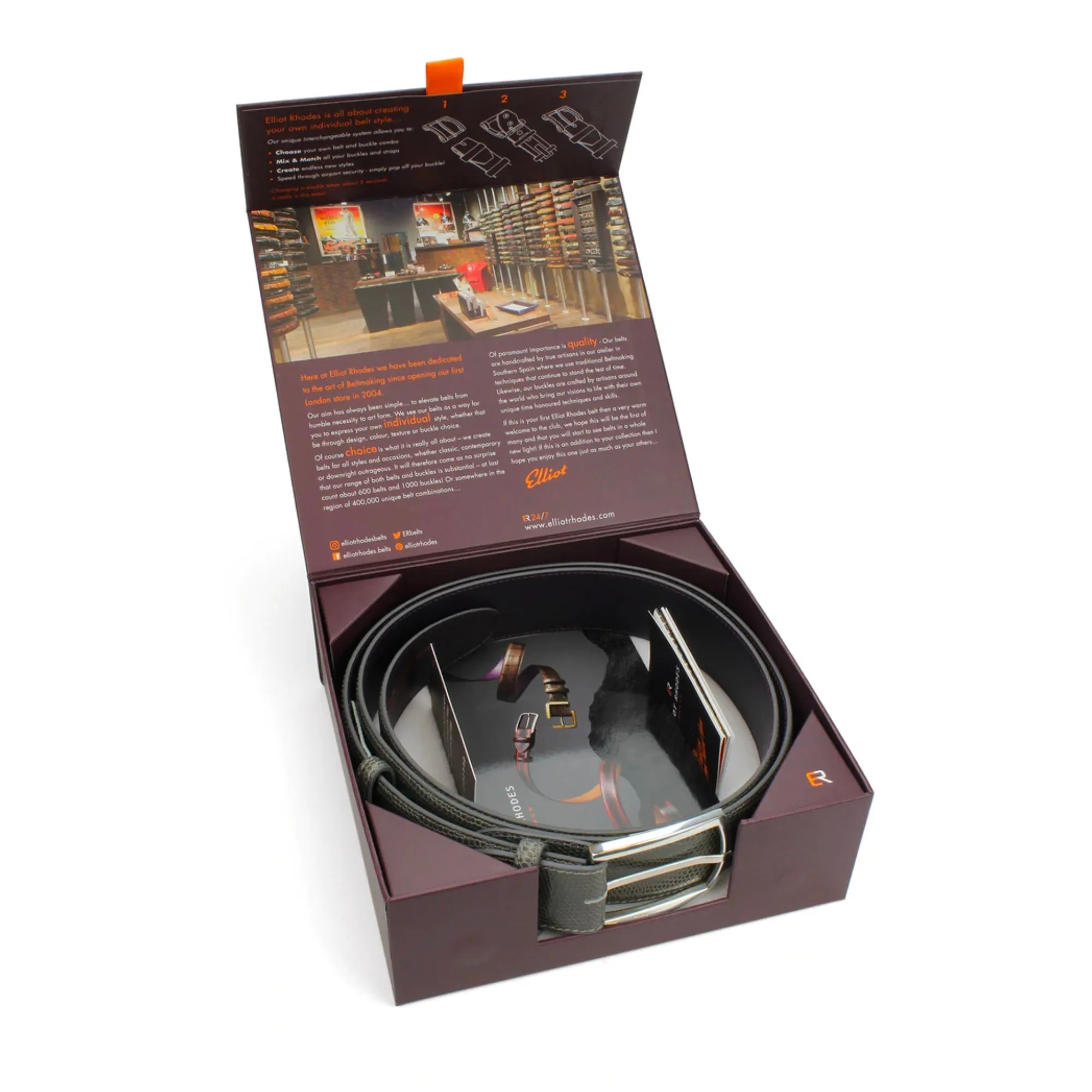 Burnt Orange Burn Out Pony Hair Navajo Belt