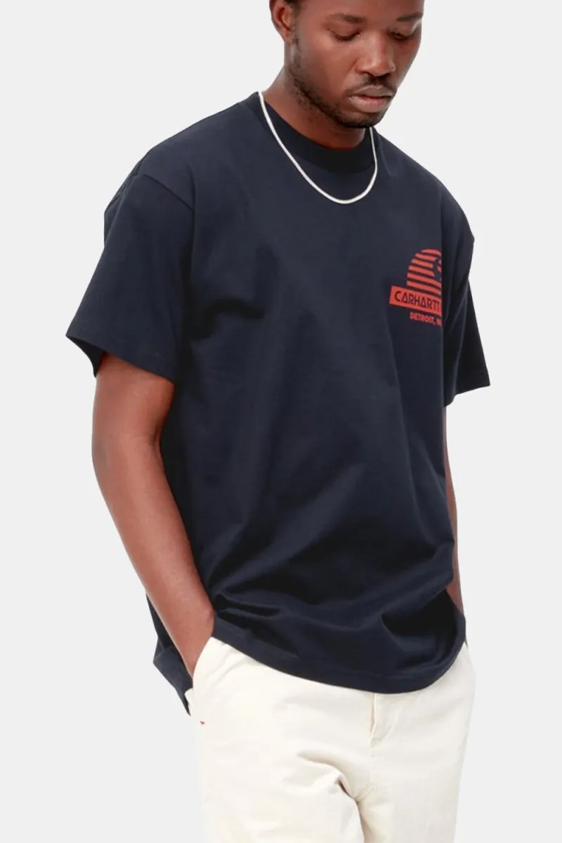 Carhartt WIP Short Sleeve Mechanic Pocket T-Shirt (Dark Navy / Brick)