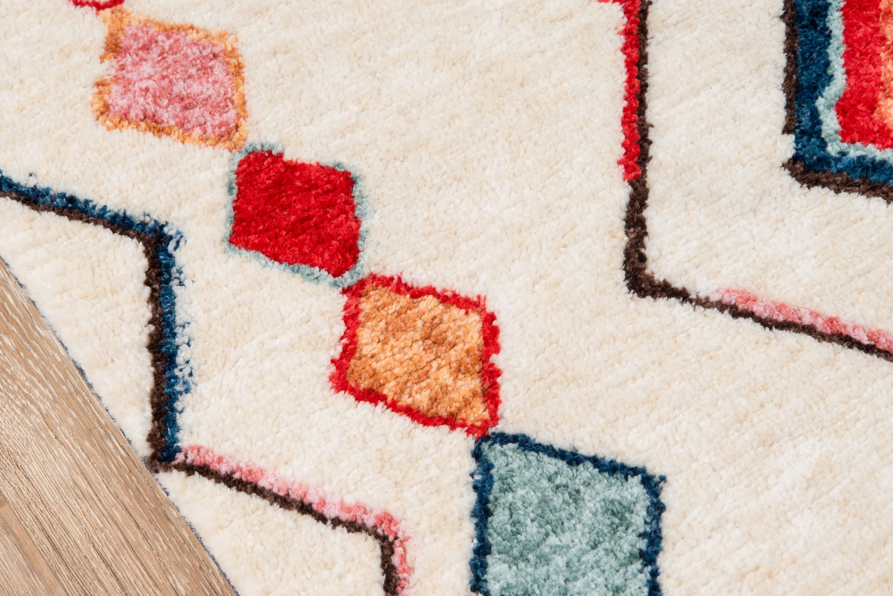 Contemporary Table Tufted Multicolored Rug