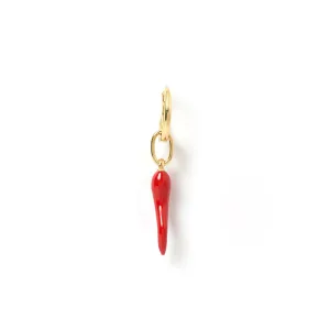 Cornicello Red Single Charm Earring
