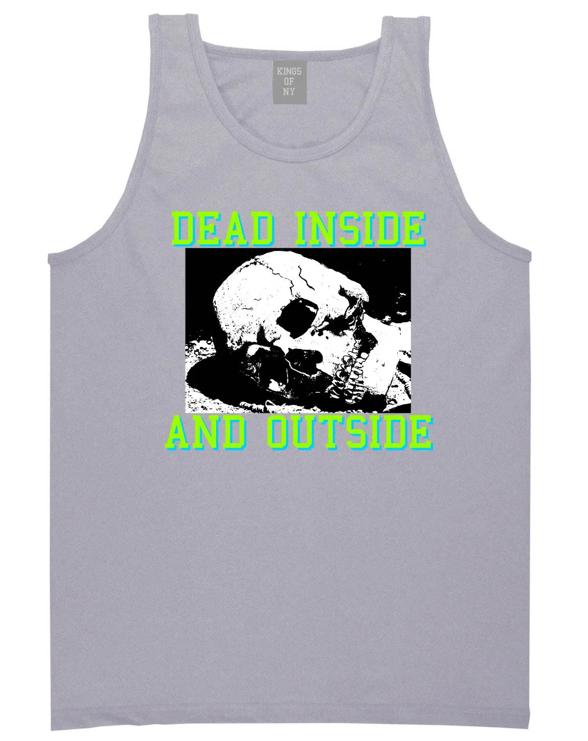 Dead Inside And Outside Sad Skull Mens Tank Top Shirt