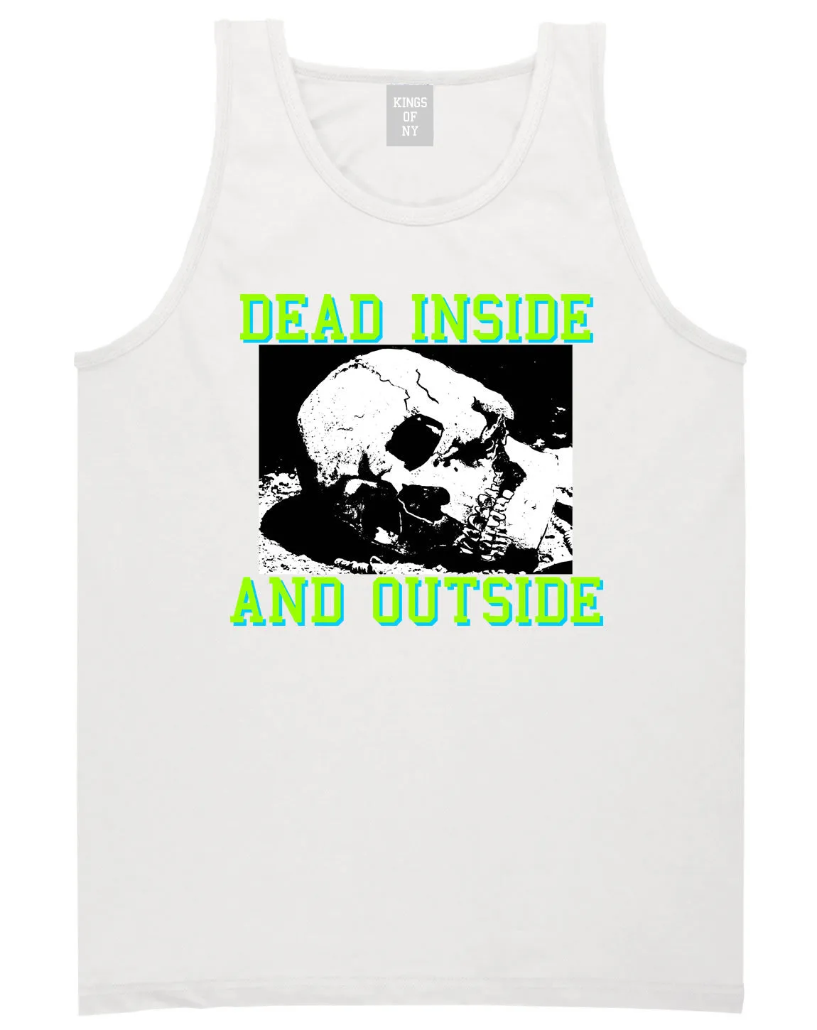 Dead Inside And Outside Sad Skull Mens Tank Top Shirt