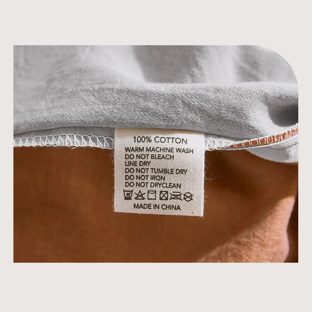 Deluxe Quilt Cover Set Cotton Duvet Single Orange Brown