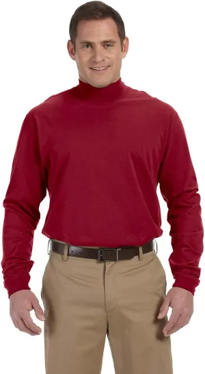 Devon & Jones Unisex-Adult Sueded Cotton Jersey Mock Turtleneck