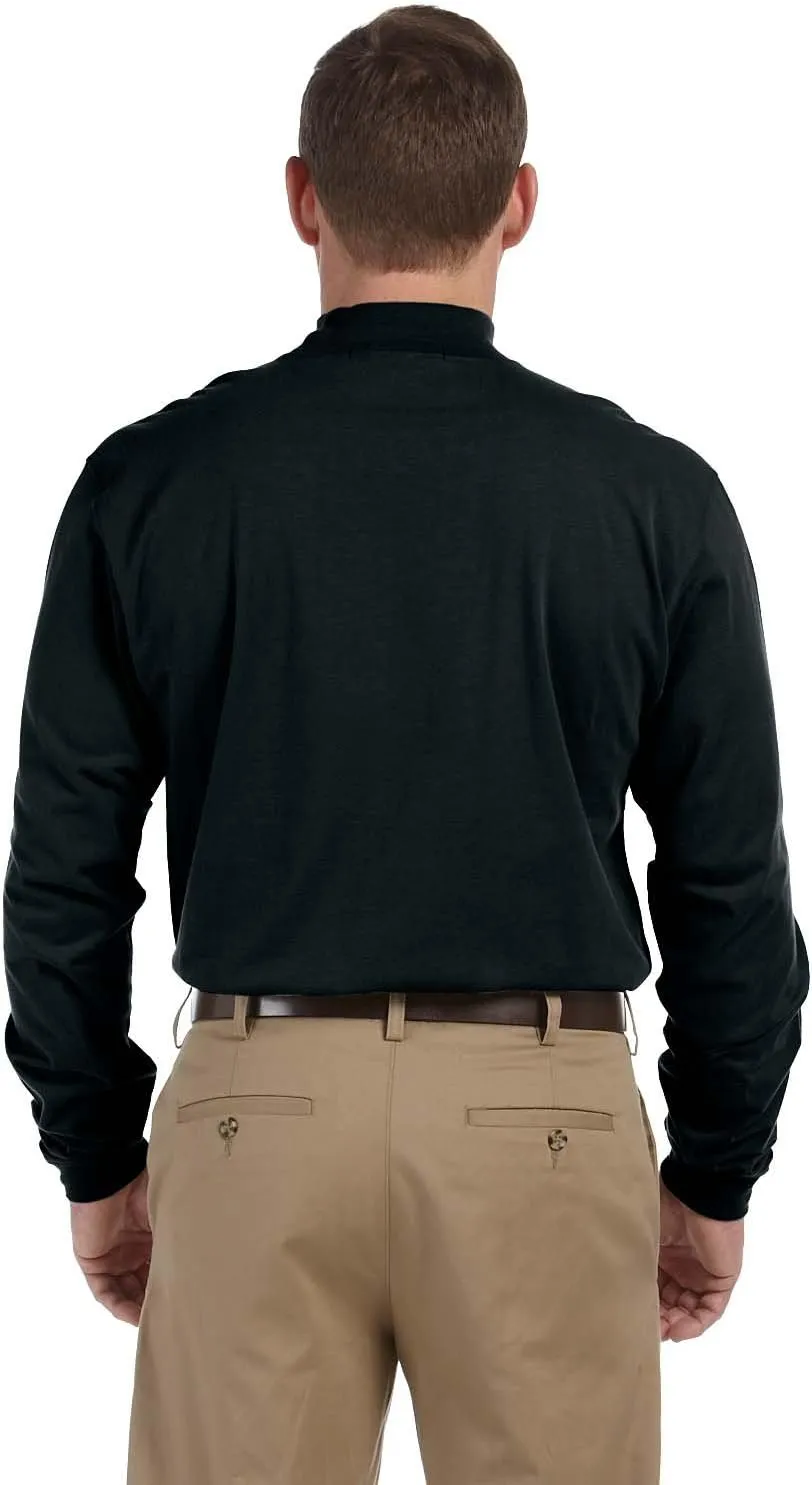 Devon & Jones Unisex-Adult Sueded Cotton Jersey Mock Turtleneck