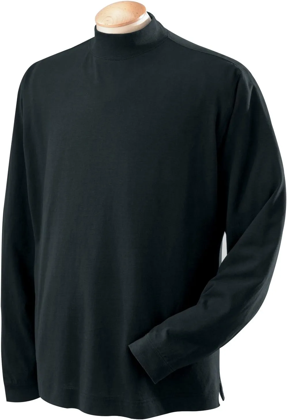 Devon & Jones Unisex-Adult Sueded Cotton Jersey Mock Turtleneck