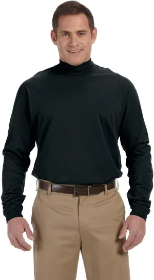 Devon & Jones Unisex-Adult Sueded Cotton Jersey Mock Turtleneck