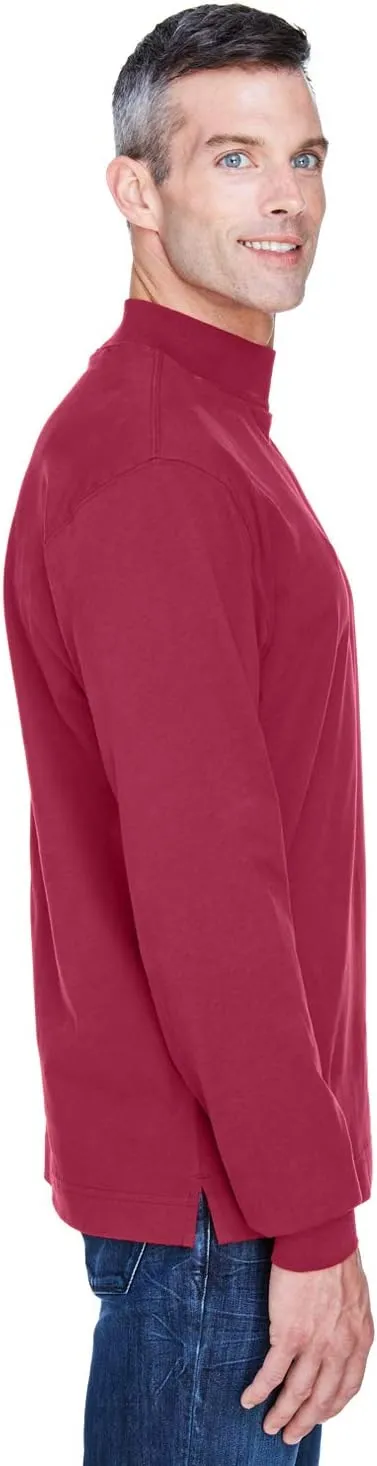 Devon & Jones Unisex-Adult Sueded Cotton Jersey Mock Turtleneck