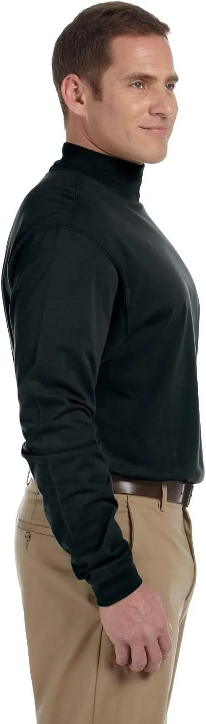 Devon & Jones Unisex-Adult Sueded Cotton Jersey Mock Turtleneck