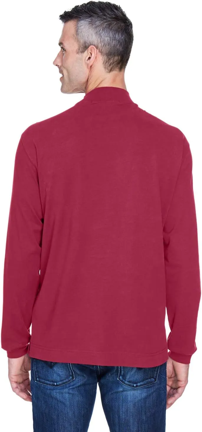 Devon & Jones Unisex-Adult Sueded Cotton Jersey Mock Turtleneck