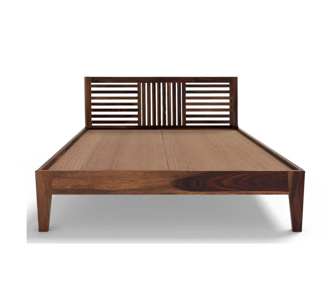 DIMO BED QUEEN Sheesham Wood (Honey Finish)