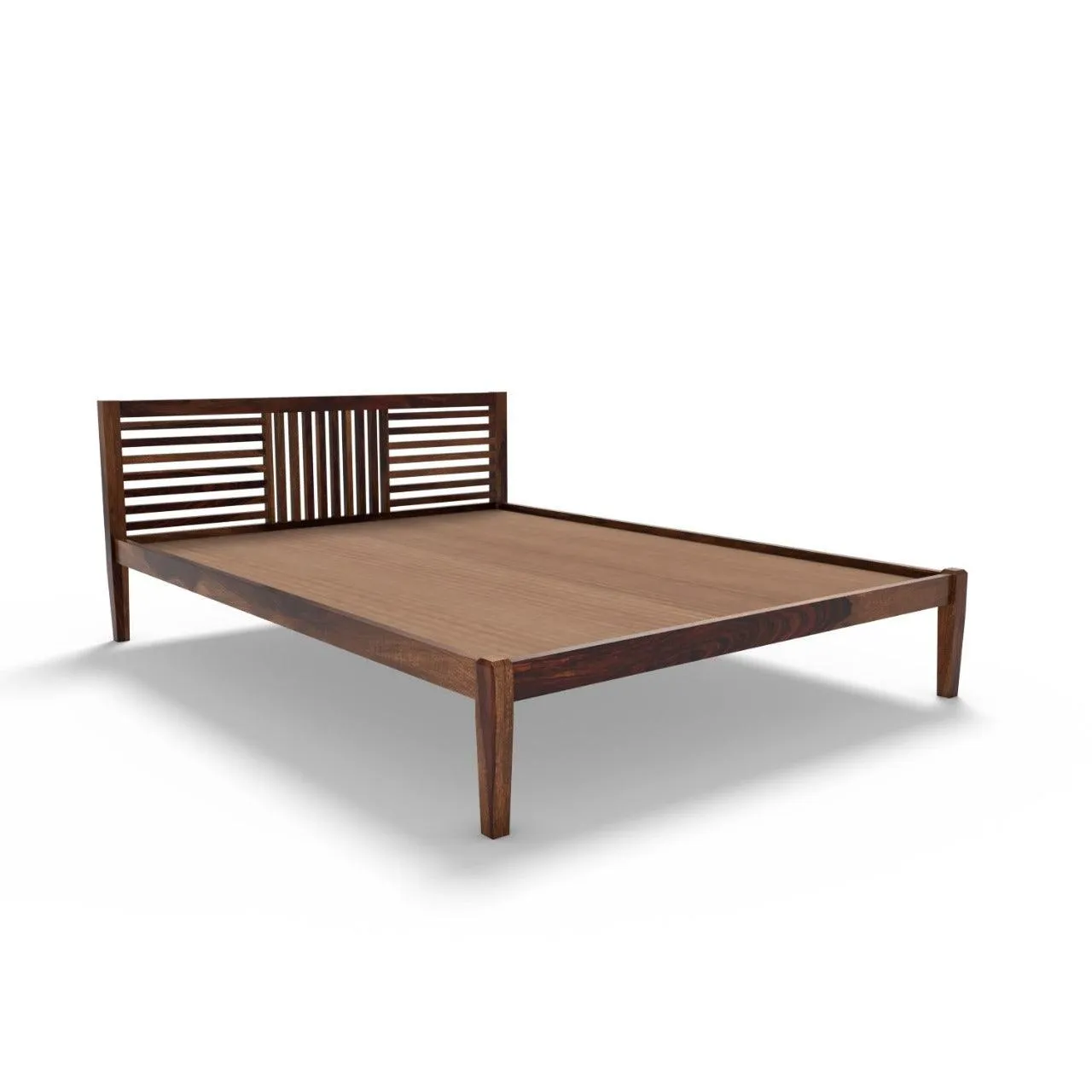 DIMO BED QUEEN Sheesham Wood (Honey Finish)