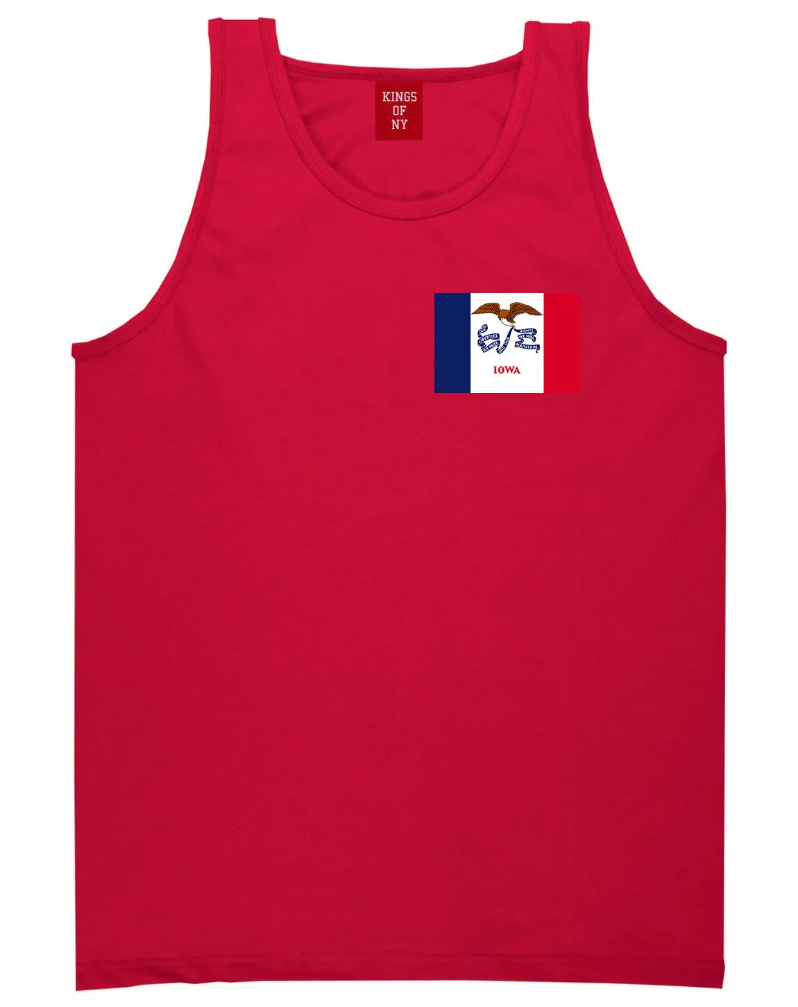 Iowa State Flag IA Chest Mens Tank Top T-Shirt