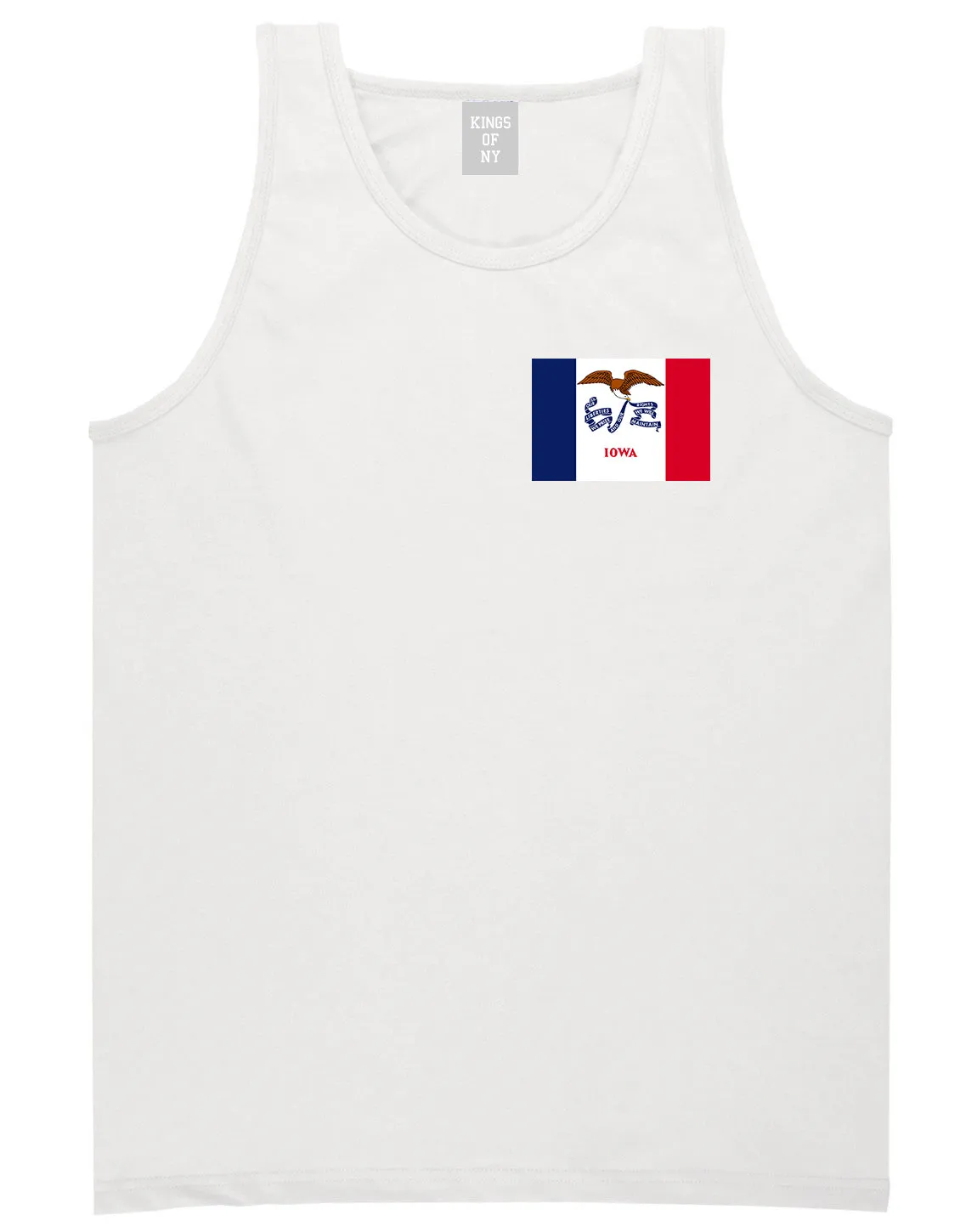 Iowa State Flag IA Chest Mens Tank Top T-Shirt