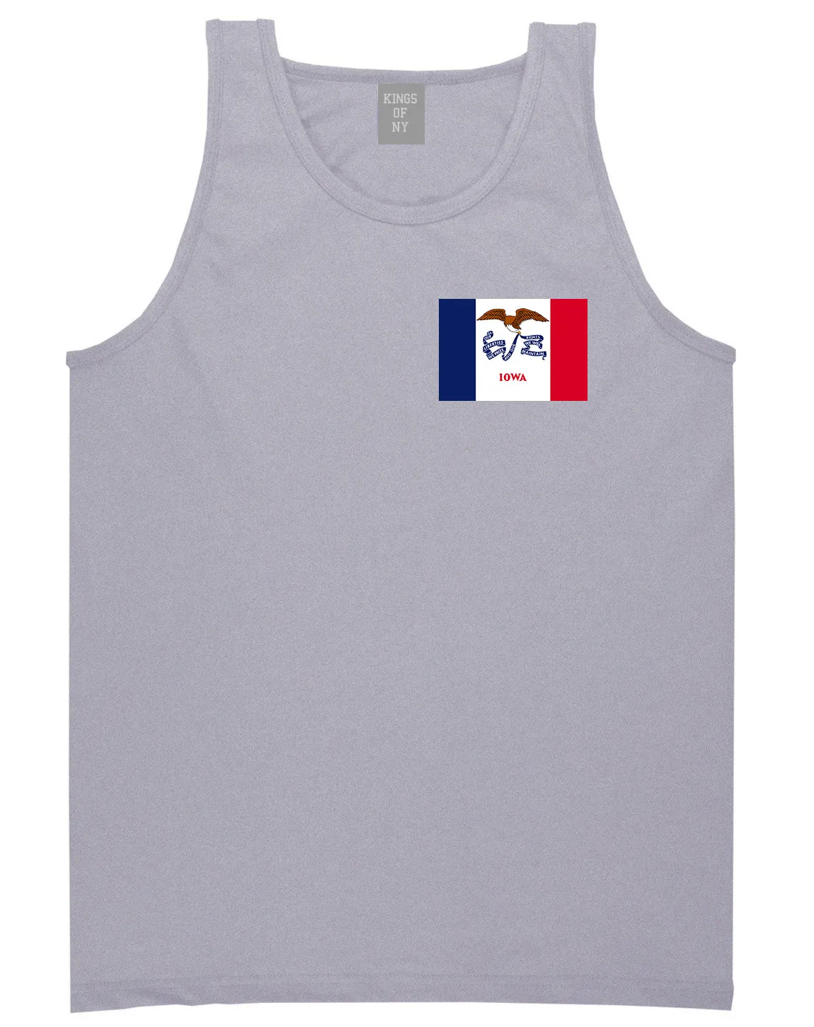 Iowa State Flag IA Chest Mens Tank Top T-Shirt