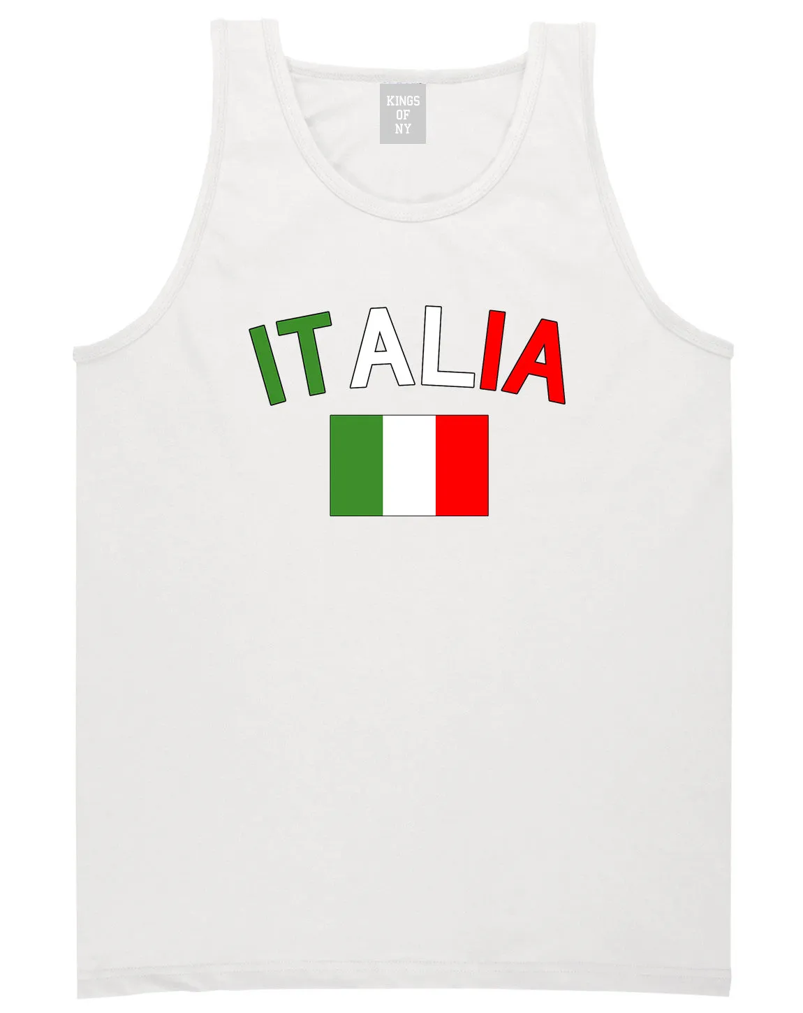 Italia With Flag Italy Futbol Mens Tank Top Shirt