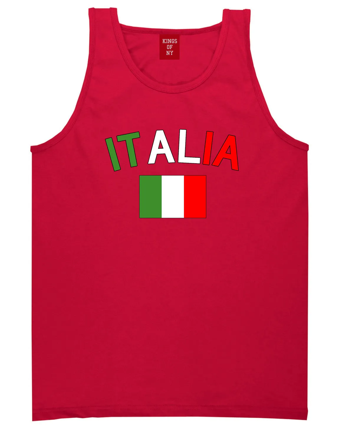 Italia With Flag Italy Futbol Mens Tank Top Shirt