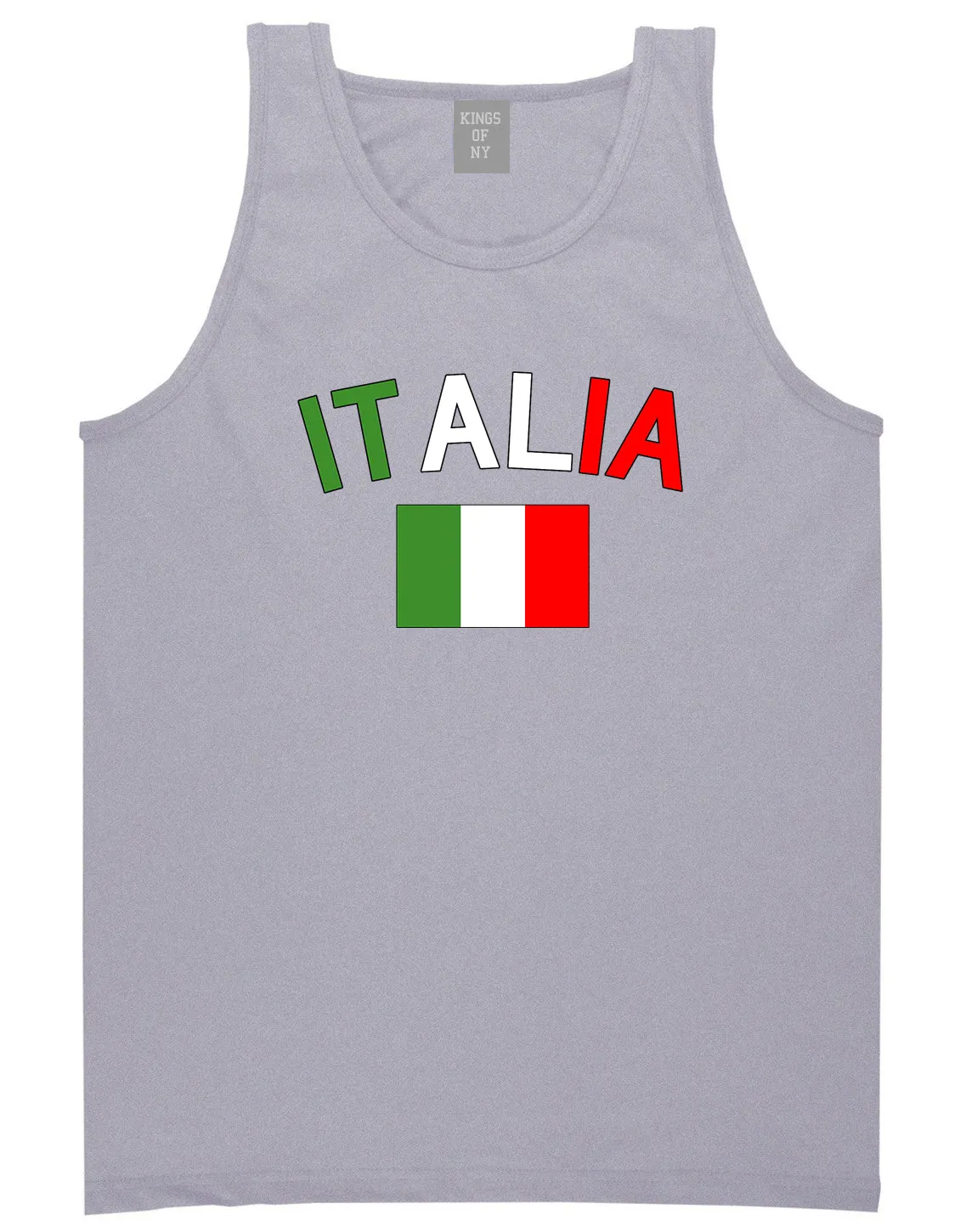 Italia With Flag Italy Futbol Mens Tank Top Shirt