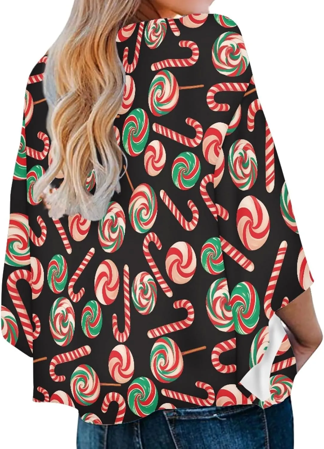 JooMeryer Women's Flamingo Tie Front V-Neck Bell Sleeve Casual Chiffon Blouses Shirts Tops