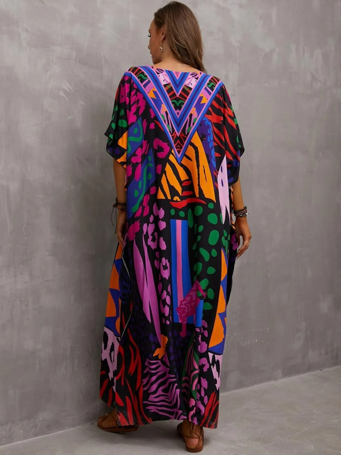 Kaftan Dresses for Women Plus Size Bathing Suit Cover up Caftan Maxi Beach Dresses