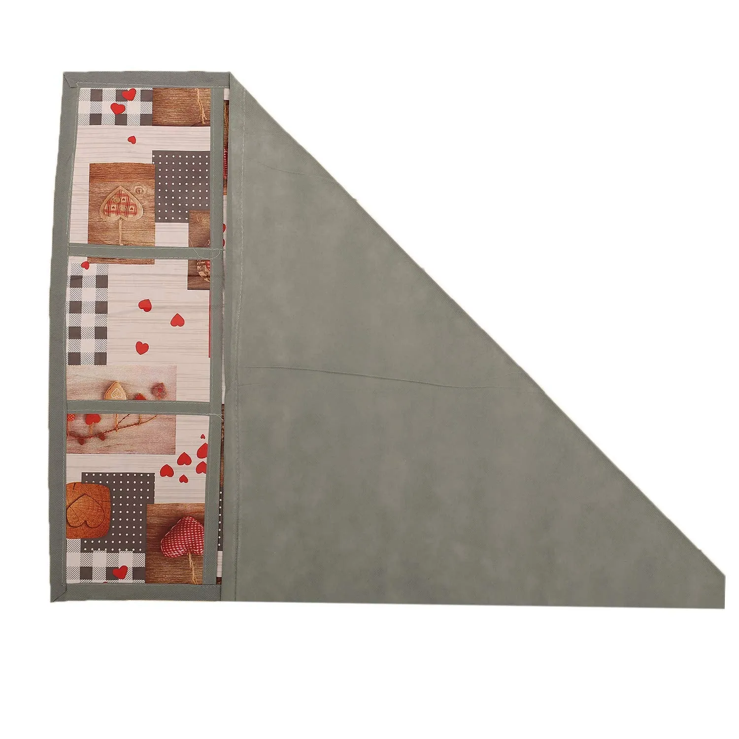 Kuber Industries PVC 3 Pieces Fridge Mats, 2 Piece Handle Cover and 1 Piece Fridge Top Cover (Red & White)-CTKTC032886