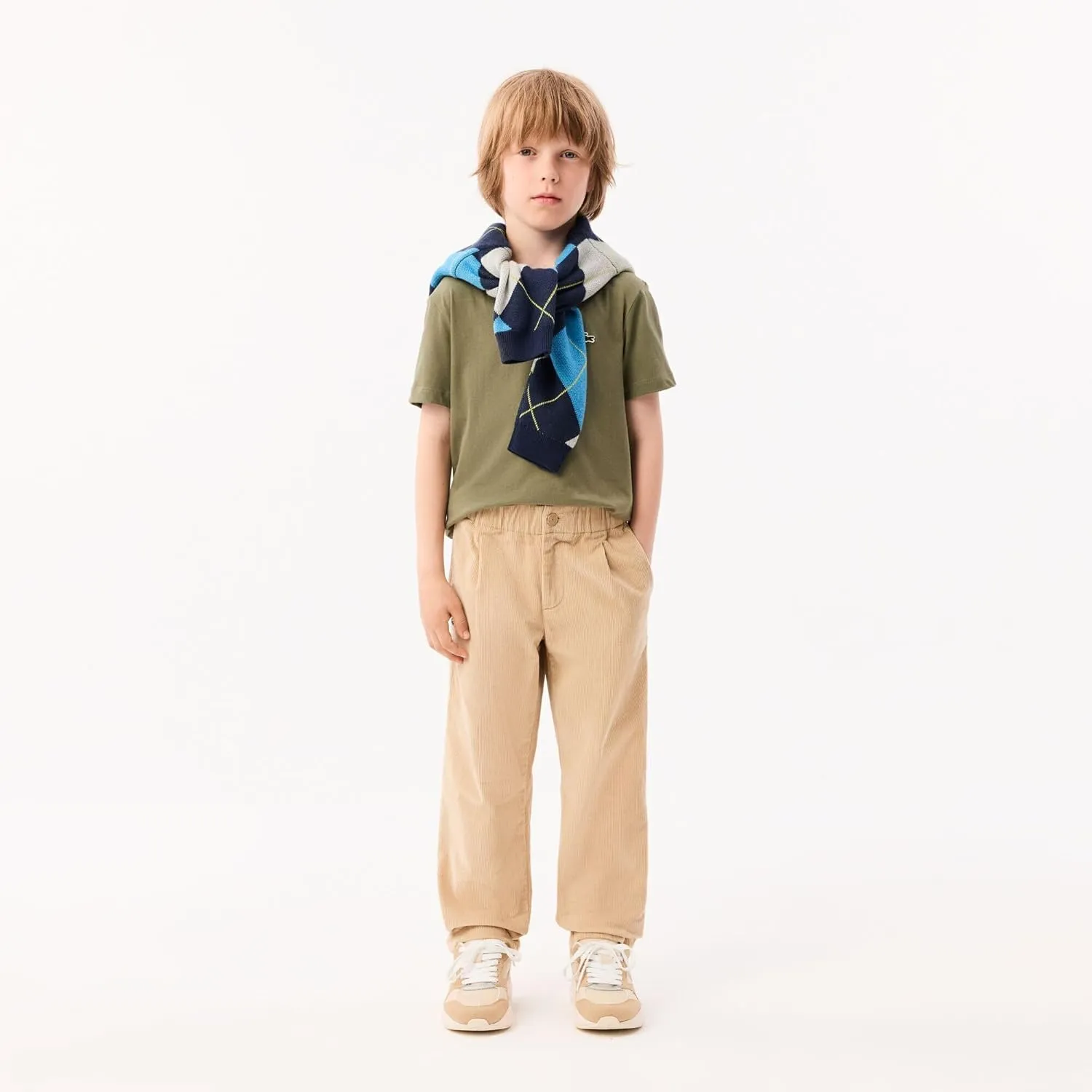 Lacoste Little Kid Plain Cotton Jersey T-Shirt