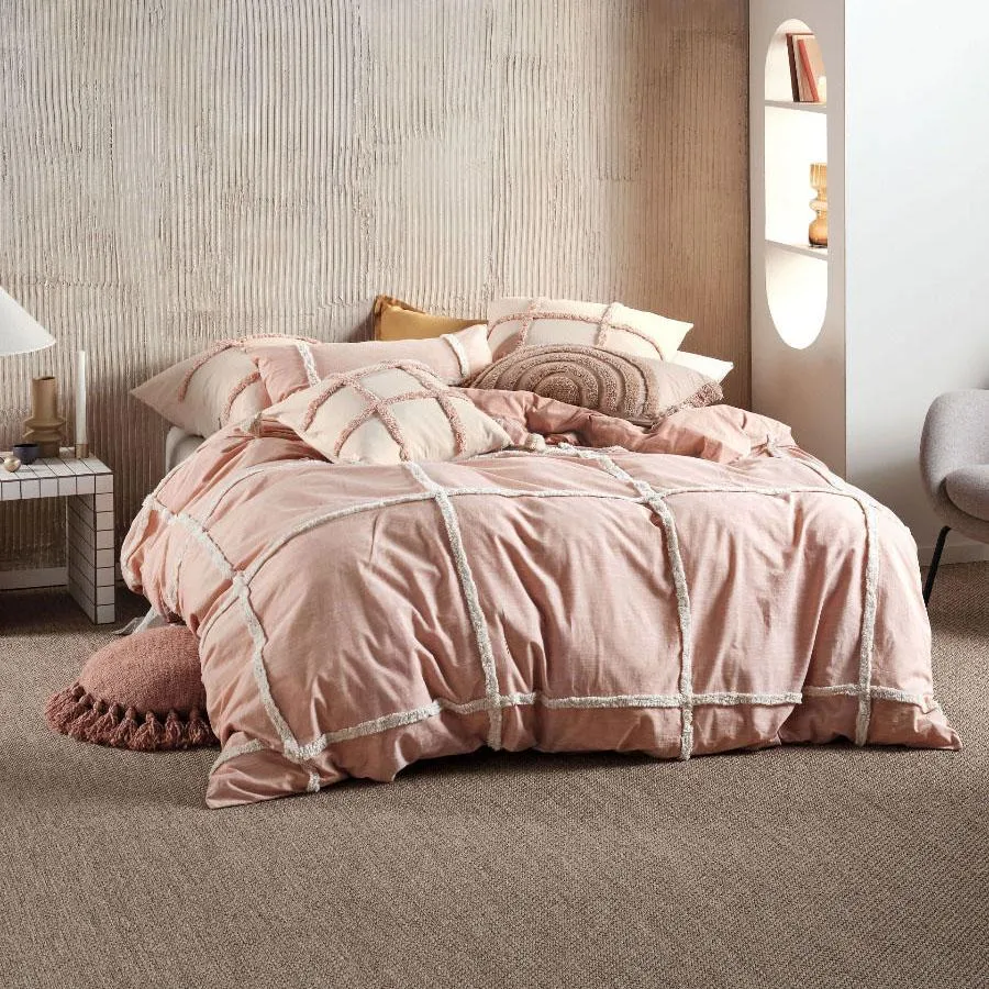 Lyndon Brandy Quilt Cover Set by Linen House