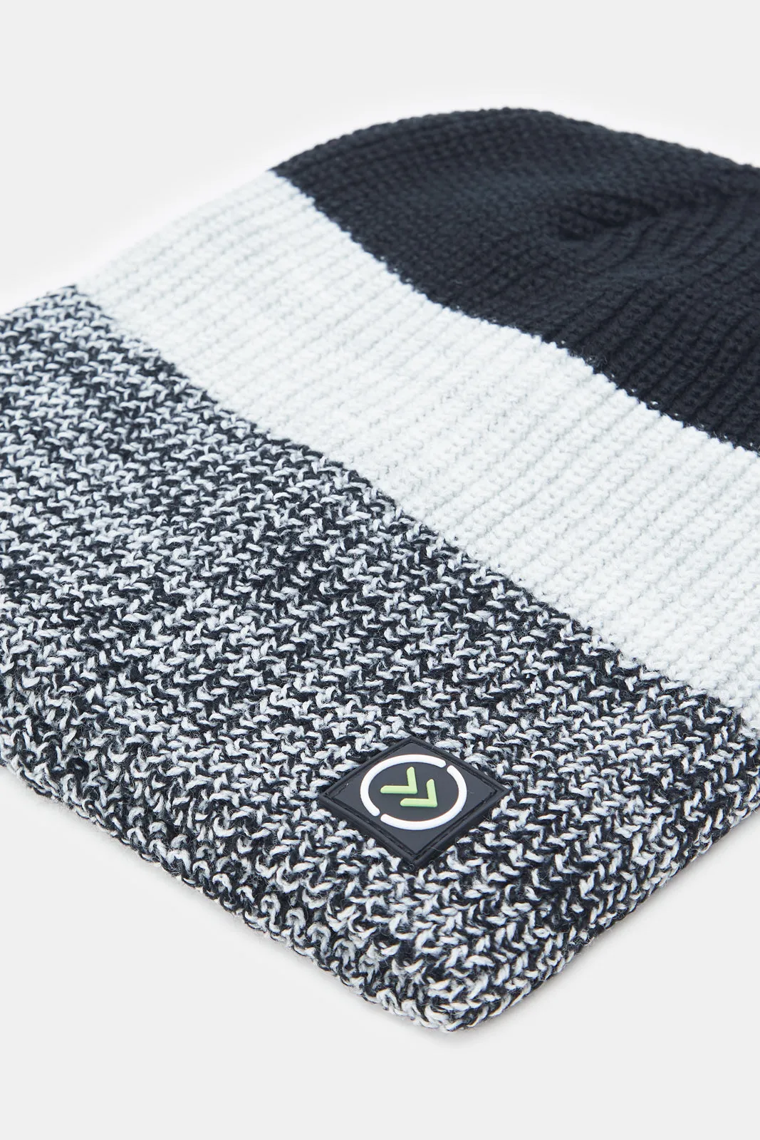 Men Navy And Grey Knitted Cap