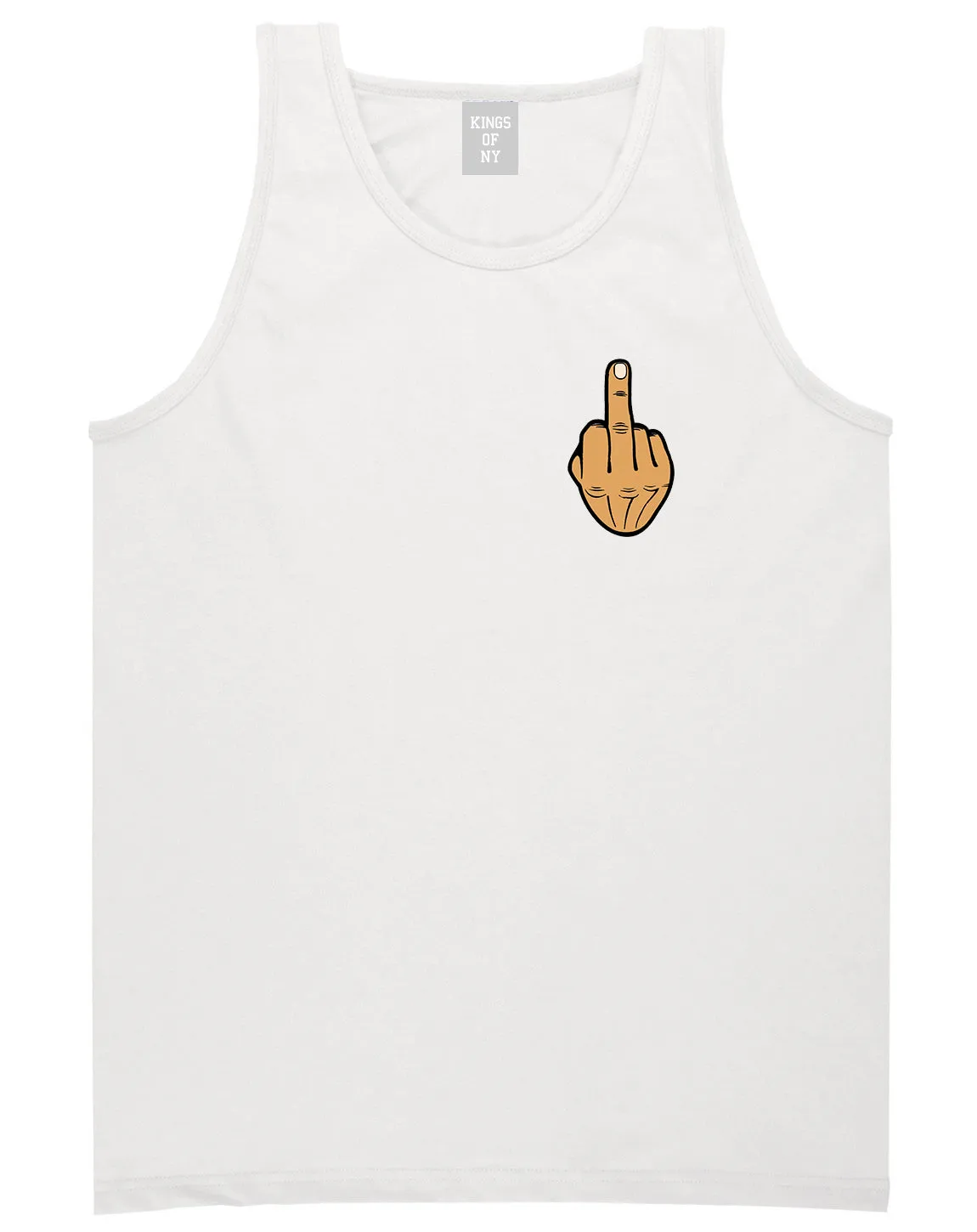 Middle Finger Funny Chest Mens Tank Top T-Shirt