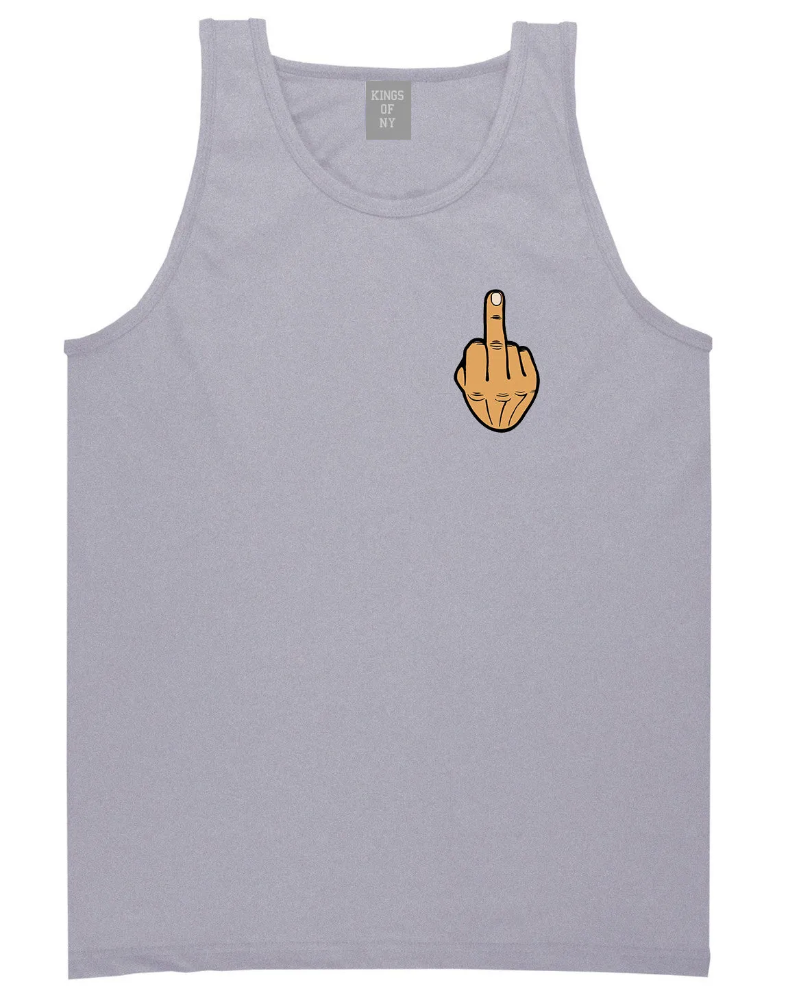 Middle Finger Funny Chest Mens Tank Top T-Shirt